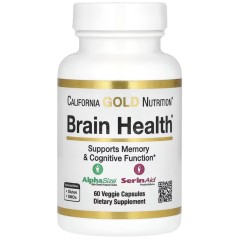 California Gold Nutrition, Brain Health, 60 растительных капсул